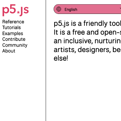 [LINK] p5.js Website (Official) for v1
